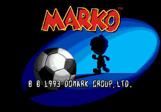 Marko's Magic Football (USA) Title Screen