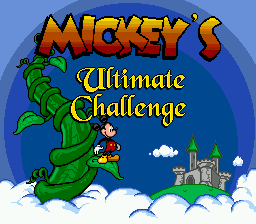 Mickey's Ultimate Challenge (USA) Title Screen